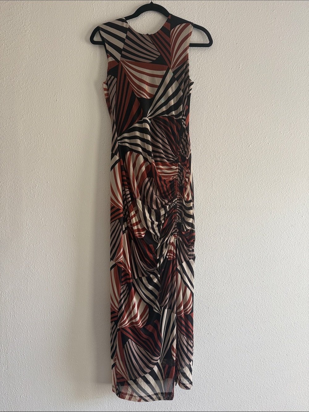 Taylor Mesh Rouched Side Slit Dress - Picture 2 of 5